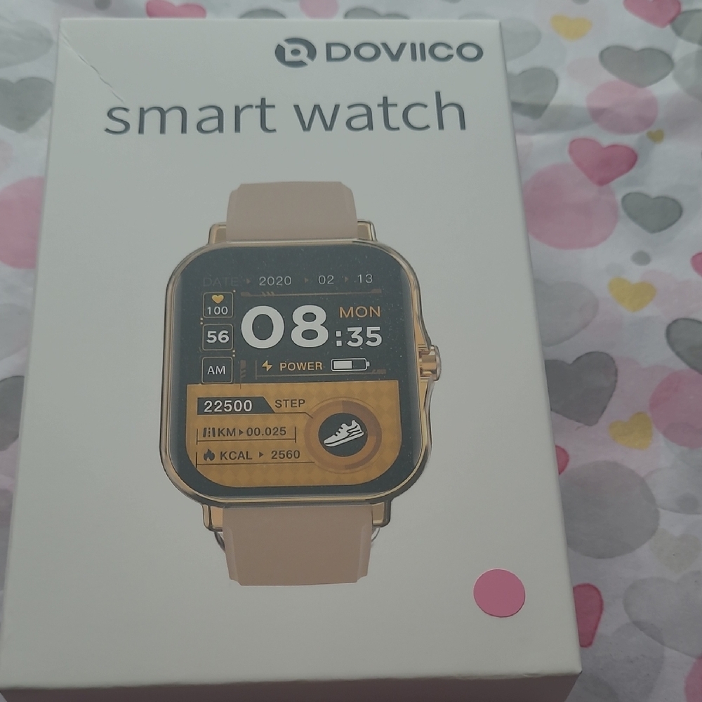 DOVIICO pink Smart Watch New In Box
